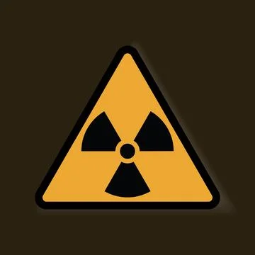 Radioactive symbol warning sign EPS Vector Stock Illustration