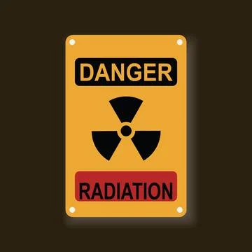 Radioactive symbol warning sign EPS Vector Stock Illustration