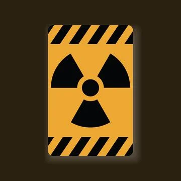 Radioactive symbol warning sign EPS Vector Stock Illustration