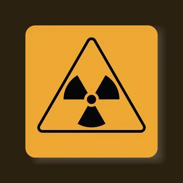 Radioactive symbol warning sign EPS Vector Stock Illustration