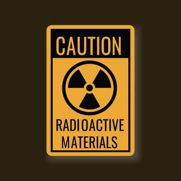 Radioactive symbol warning sign EPS Vector Stock Illustration