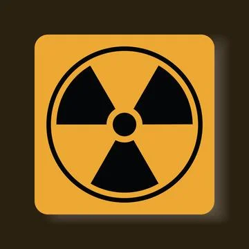 Radioactive symbol warning sign EPS Vector Stock Illustration