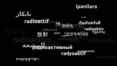 Radioactive Translated in 40 Worldwide Languages Endless Looping 3d Zooming W Stock-Footage 145205583