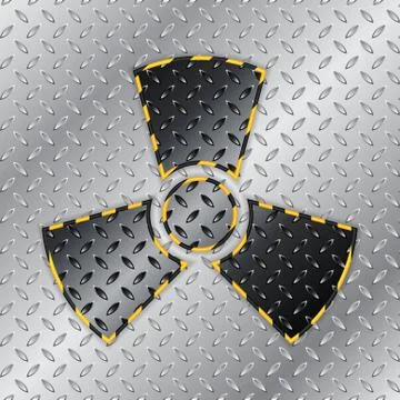 Radioactive warning sign Stock Illustration