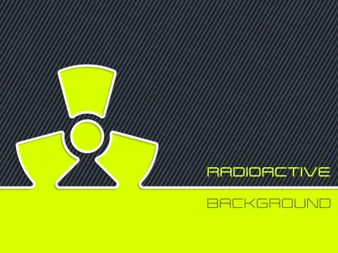 Radioactive warning with striped background Stock Illustration