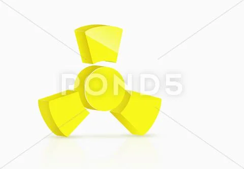 Radioactive warning symbol, close-up Stock Illustration