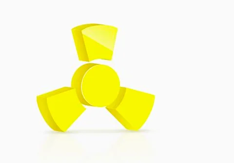 Radioactive warning symbol, close-up Stock Illustration