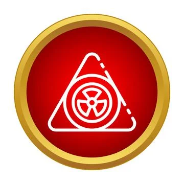 Radioactive warning symbol indicating danger and radiation hazard Stock Illustration