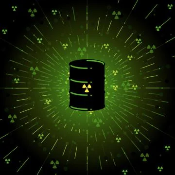 Radioactive waste barrel Stock Illustration