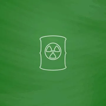 Radioactive waste computer symbol Stock Illustration