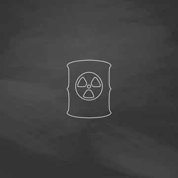 Radioactive waste computer symbol Stock Illustration