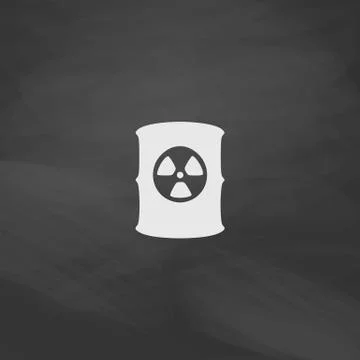 Radioactive waste computer symbol Stock Illustration