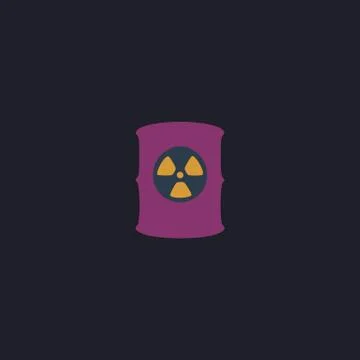 Radioactive waste computer symbol Stock Illustration