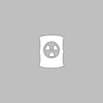 Radioactive waste computer symbol Stock Illustration