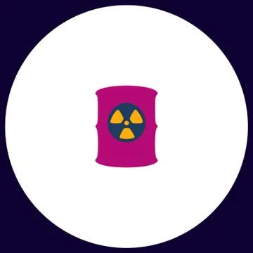 Radioactive waste computer symbol Stock Illustration