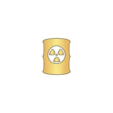 Radioactive waste computer symbol Illustrazione stock