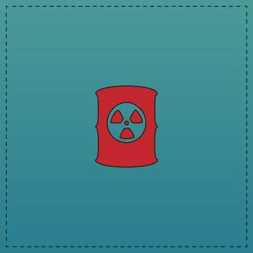 Radioactive waste computer symbol Stock Illustration
