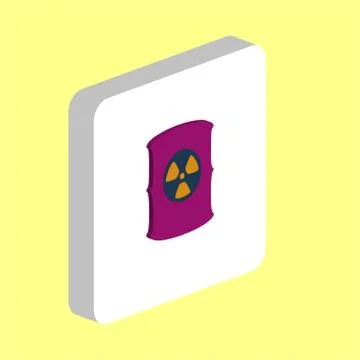 Radioactive waste computer symbol Stock Illustration