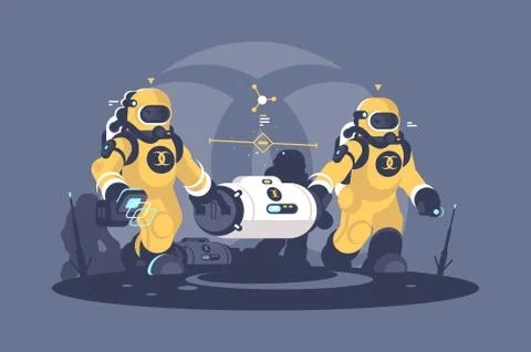 Radioactive weapon waste capsule. Stock Illustration