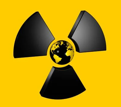 Radioactive world globe Stock Illustration