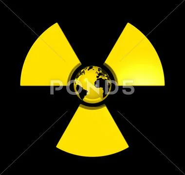 Radioactive world globe Stock Illustration
