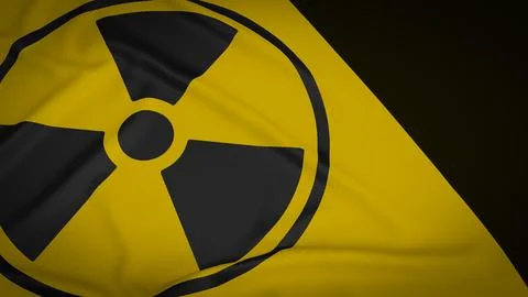 Radioactivity flag  for war or weapon concept 3d rendering Stock Illustration