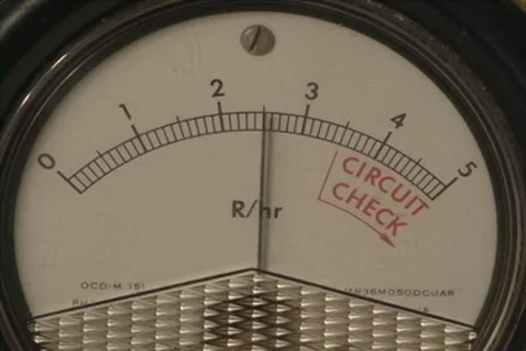 Radioactivity Geiger Counter Radiation Dial v1 Stock Footage