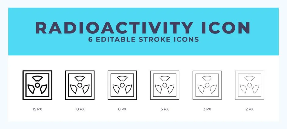 Radioactivity icon vector illustration. With editable stroke for web. App a.. Stock Illustration