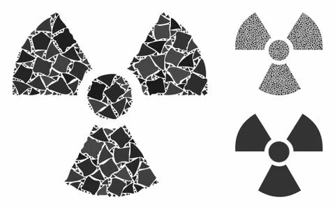 Radioactivity Mosaic Icon of Raggy Elements イラスト素材