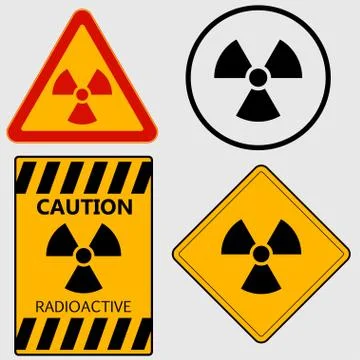 Radioactivity sign set - vector Stock Illustration