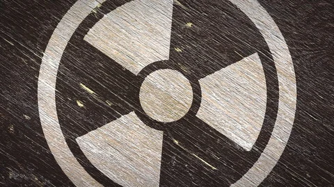 Radioactivity Warning  Sign.  4K Stock Footage 119317902