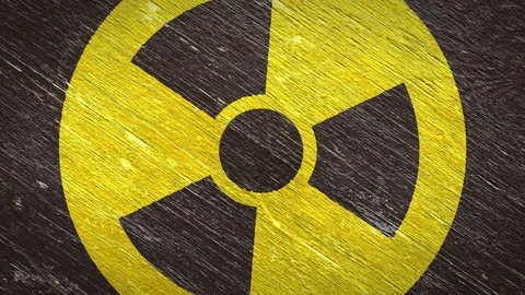 Radioactivity Warning  Sign.  4K Stock Footage 119318148
