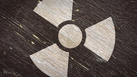 Radioactivity Warning  Sign.  4K Stock Footage 119320096