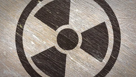 Radioactivity Warning  Sign.  4K Stock Footage 119325213