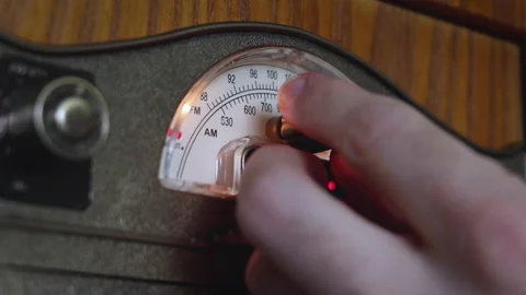 RadioDial Seeking Down Stock Footage 153489774