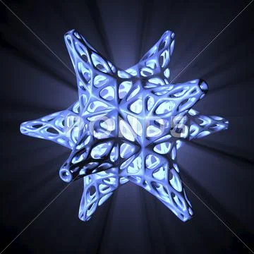 Radiolarian skeleton, artwork Stock Illustration