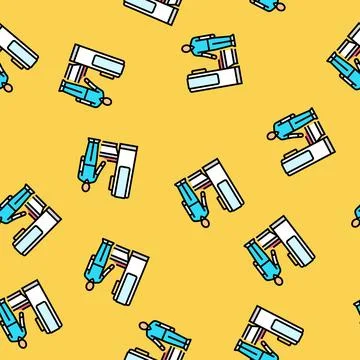 Radiologic technologist scanner vector seamless pattern Stock Illustration