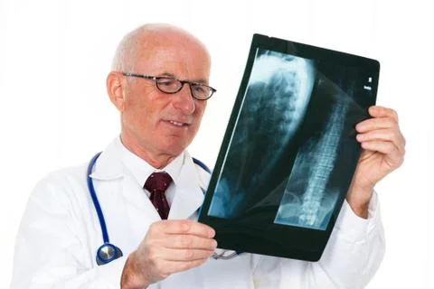 Radiologist with x-ray 스톡 사진