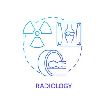 Radiology blue gradient concept icon Stock Illustration