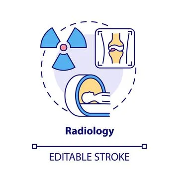 Radiology concept icon Stock Illustration