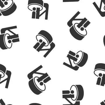 Radiology icon in flat style. Tomography vector illustration on white isolate Stock Illustration