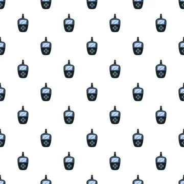 Radios creating seamless communication wireless technology pattern イラスト素材