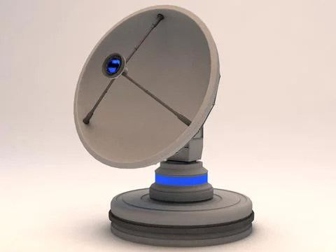 Radiotelescope Observatory Satelitte Antenna 3D Model