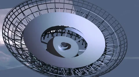 Radiotelescope transform Video stock 8689535