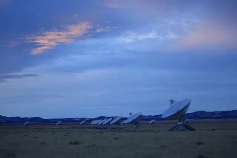Radiotelescopes at the Very Large Array, the National Radio Observatory in Ne Stock Photos