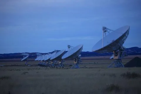 Radiotelescopes at the Very Large Array, the National Radio Observatory in Ne Stock Photos