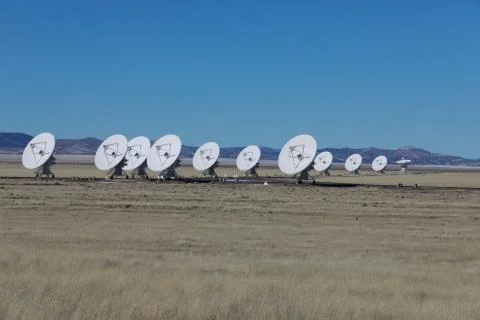 Radiotelescopes at the Very Large Array, the National Radio Observatory in Ne Stock Photos