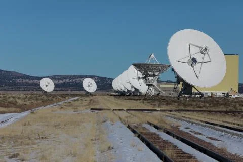 Radiotelescopes at the Very Large Array, the National Radio Observatory in Ne Stock Photos