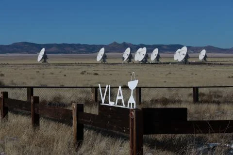 Radiotelescopes at the Very Large Array, the National Radio Observatory in Ne Stock Photos