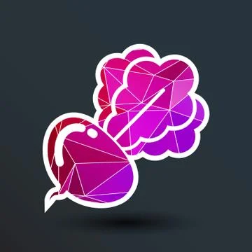 Radish abstract isolated logo beetroot food vector Stock Illustration